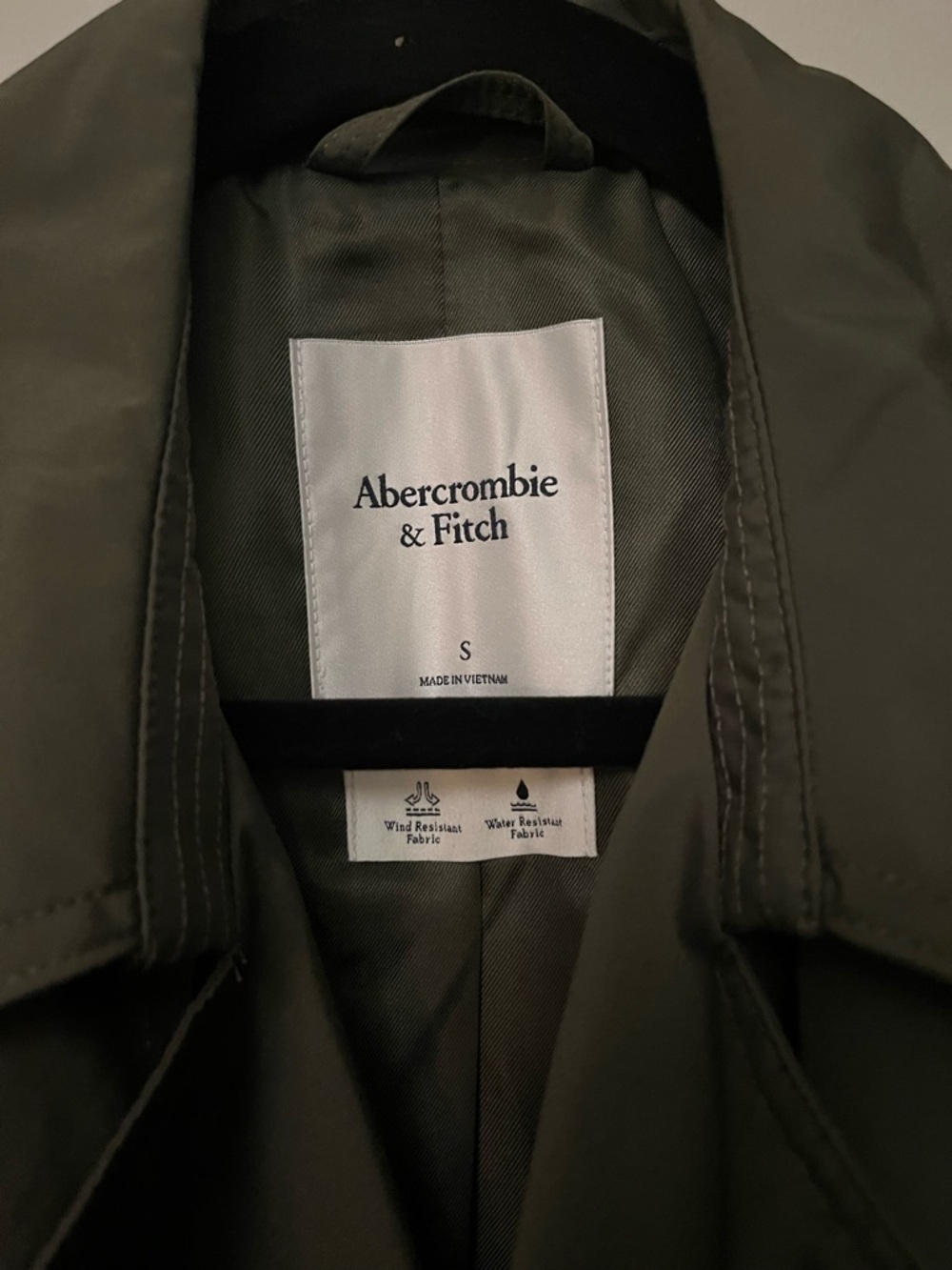 NWOT Abercrombie Trench Coat - Olive Green - Picture 8 of 8